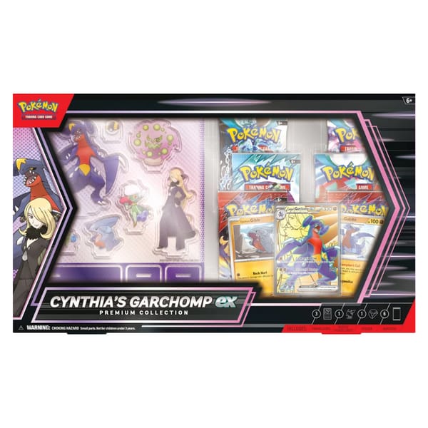 Pokemon Scarlet & Violet: Cynthia's Garchomp ex Premium Collection Box (6 Pack)