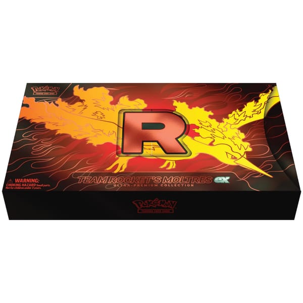 Pokémon Scarlet & Violet: Team Rocket's Moltres ex Ultra Premium Collection Box (18 Pack)